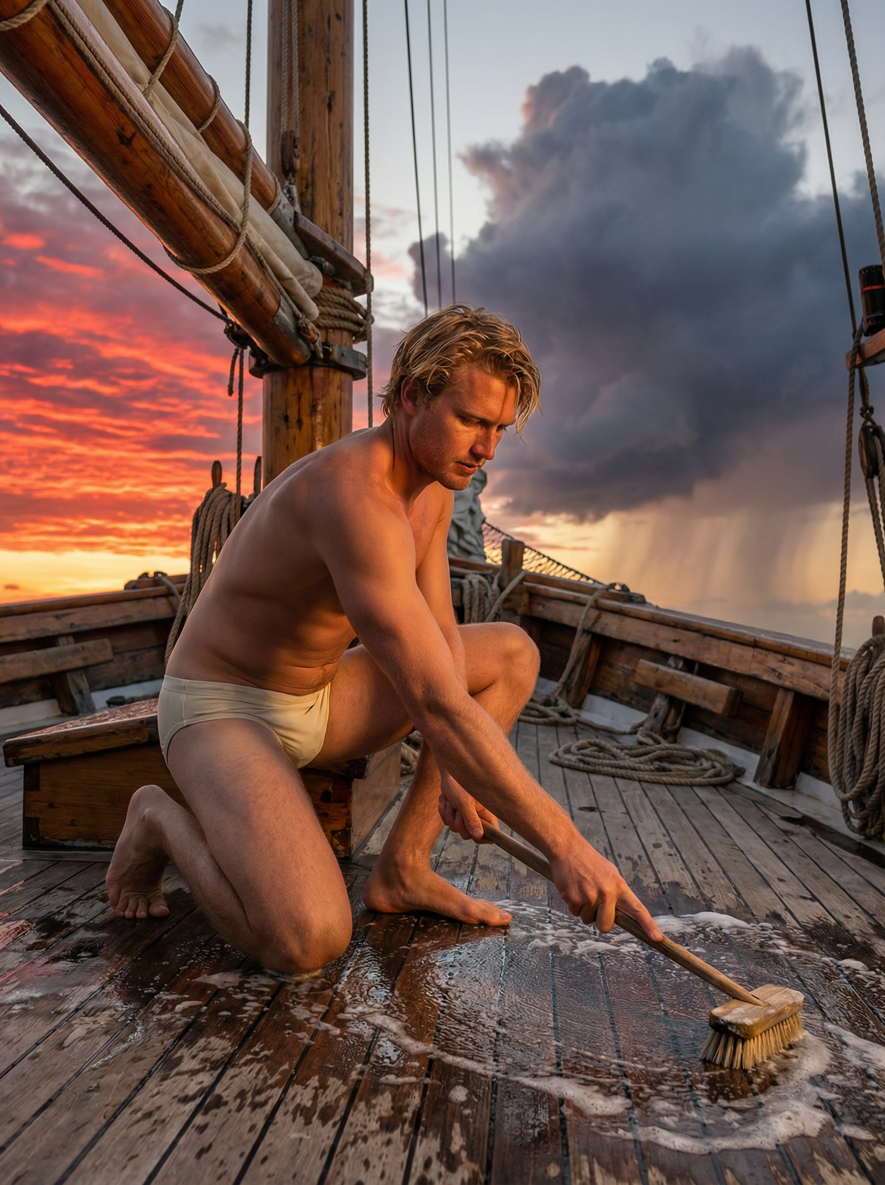 Scrubbing Deck