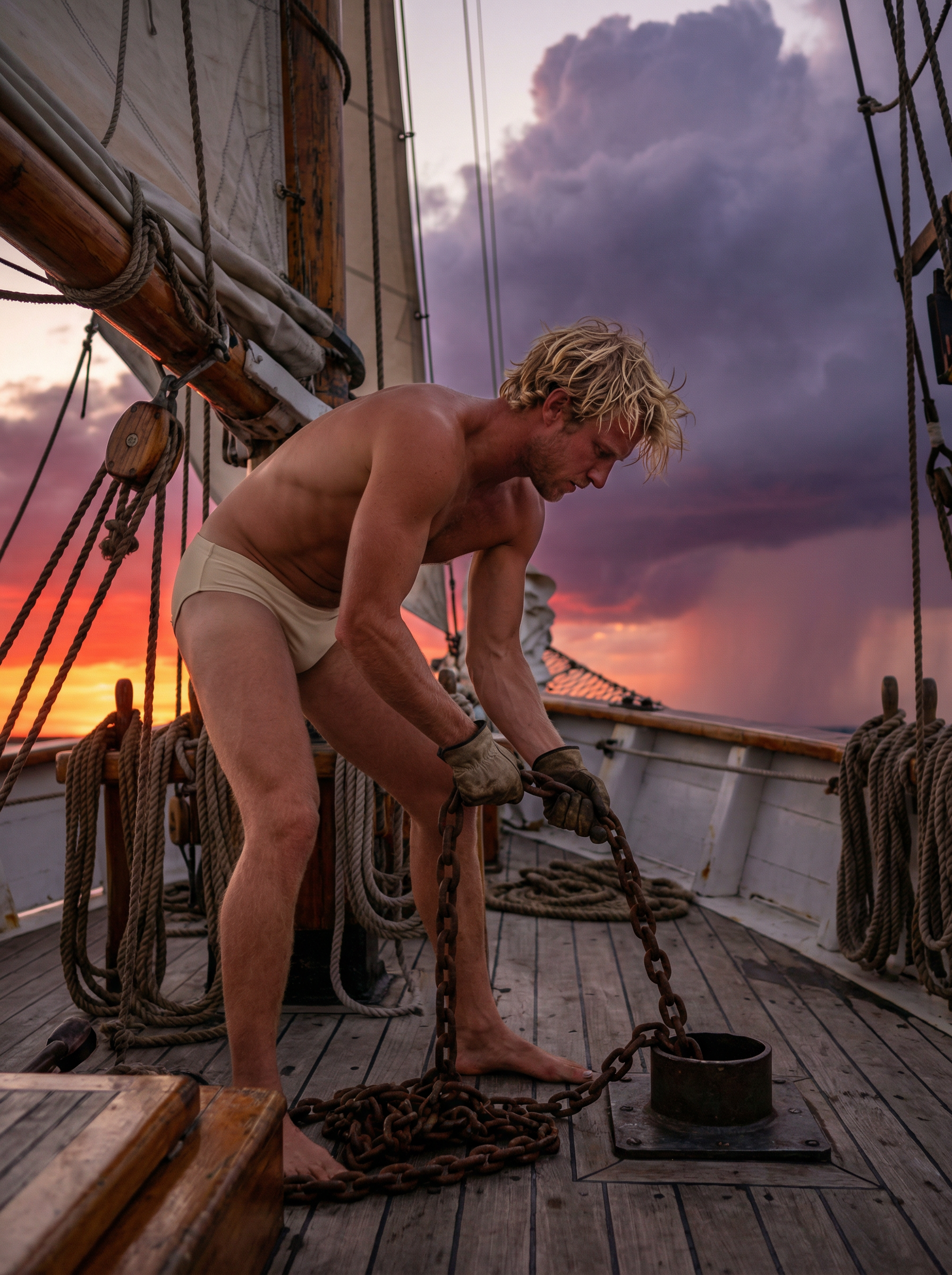 Coiling Anchor Chain