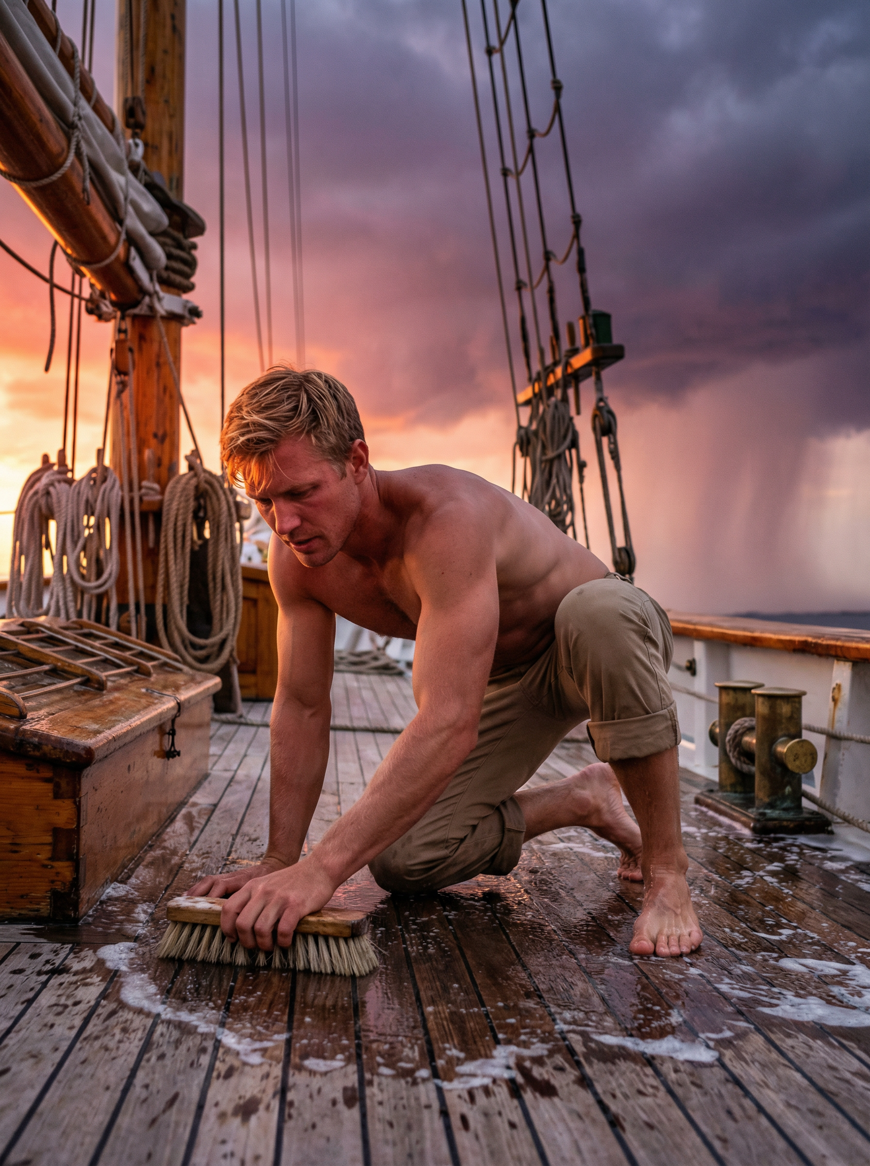 Scrubbing Deck