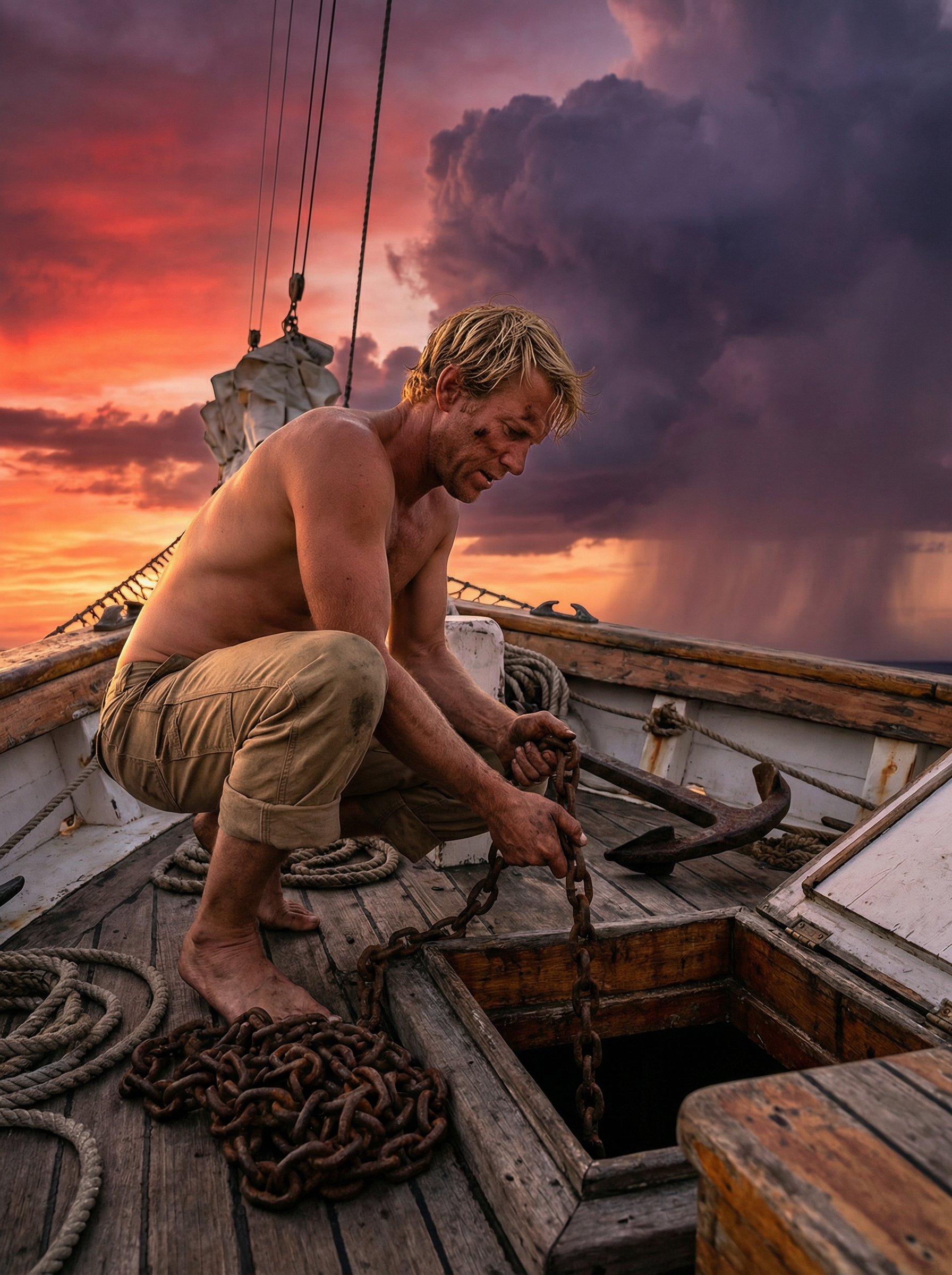 Coiling Anchor Chain