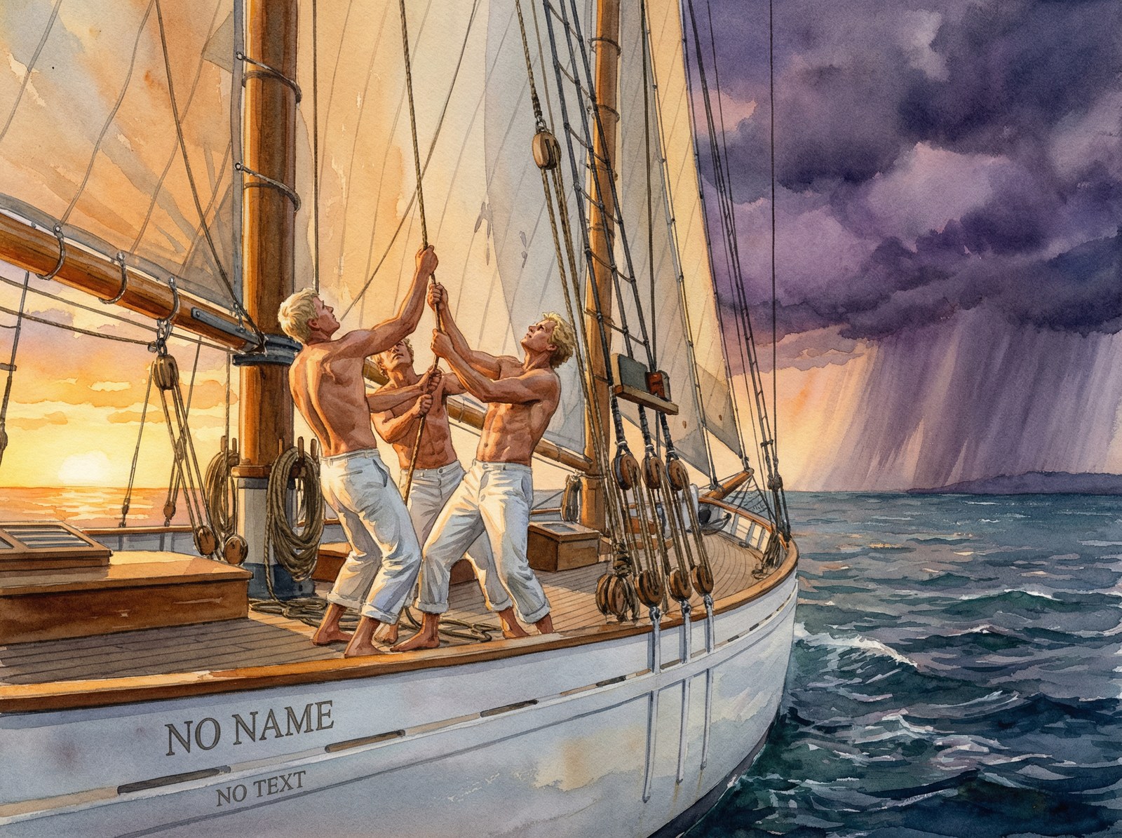 Hauling the Mainsail