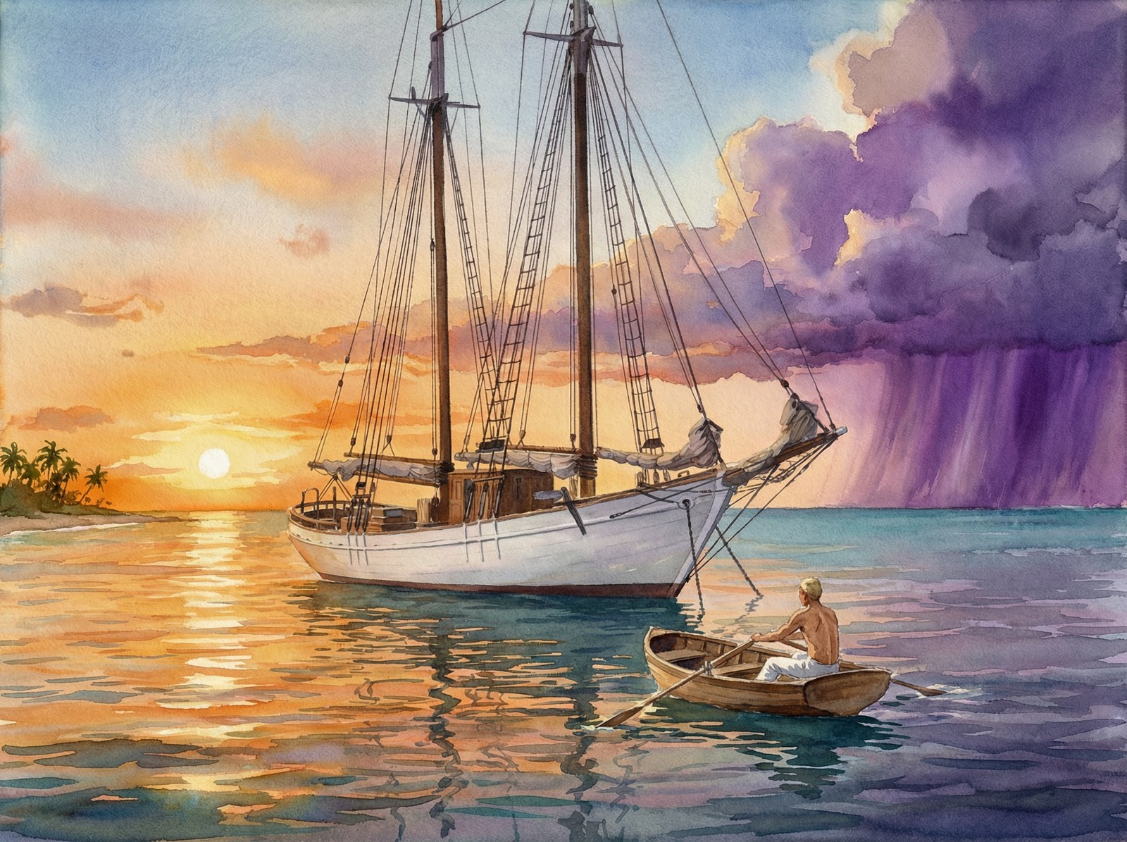 Rowing the Dinghy