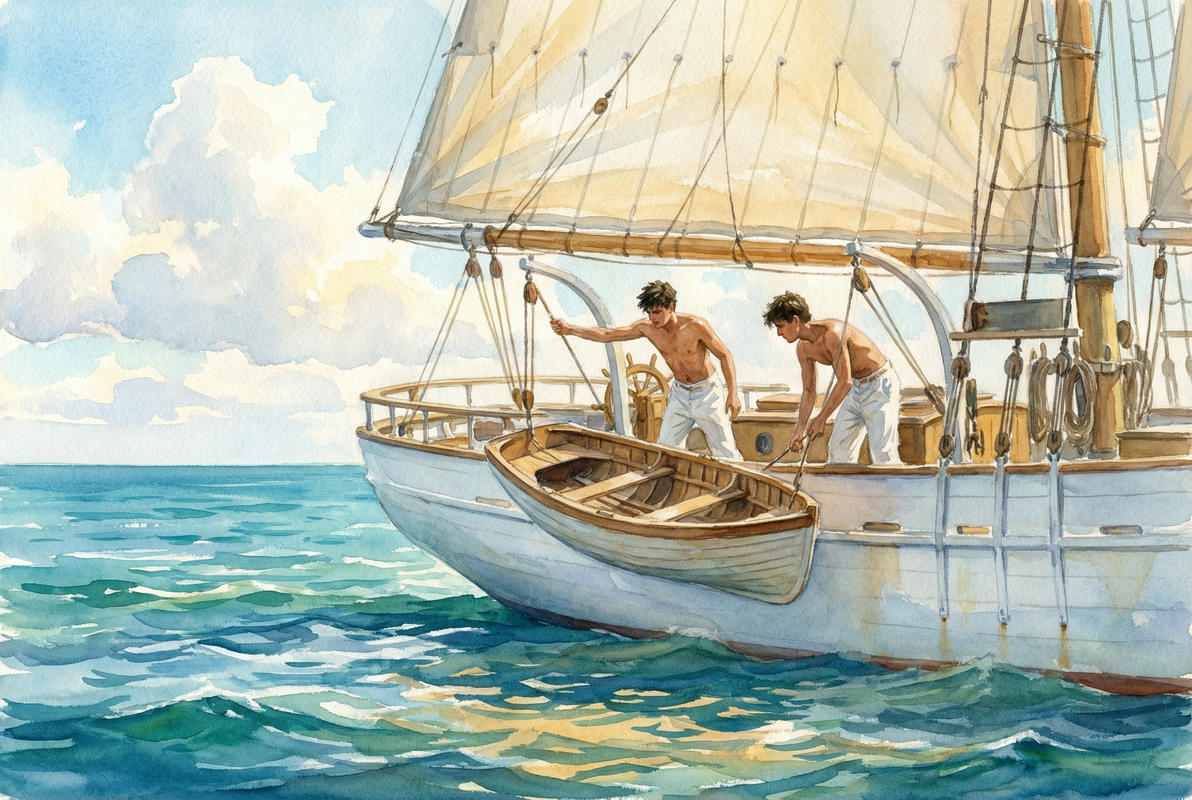 Lowering Dinghy